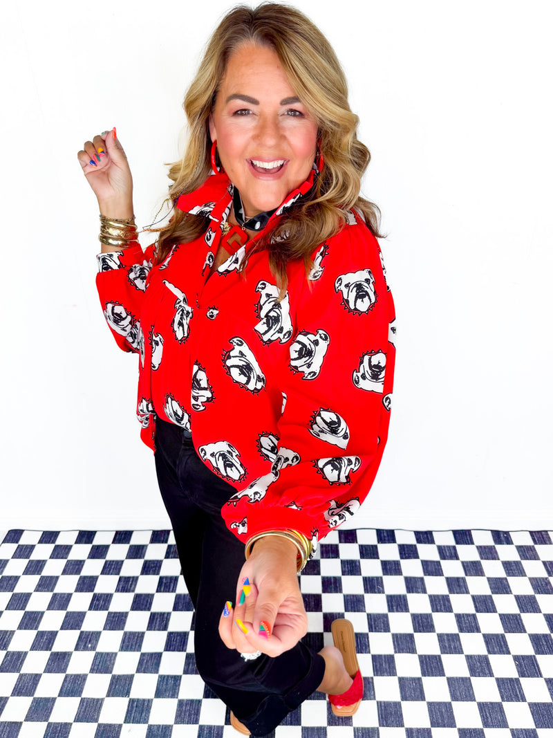 Adrienne- Morgan Bulldog Top