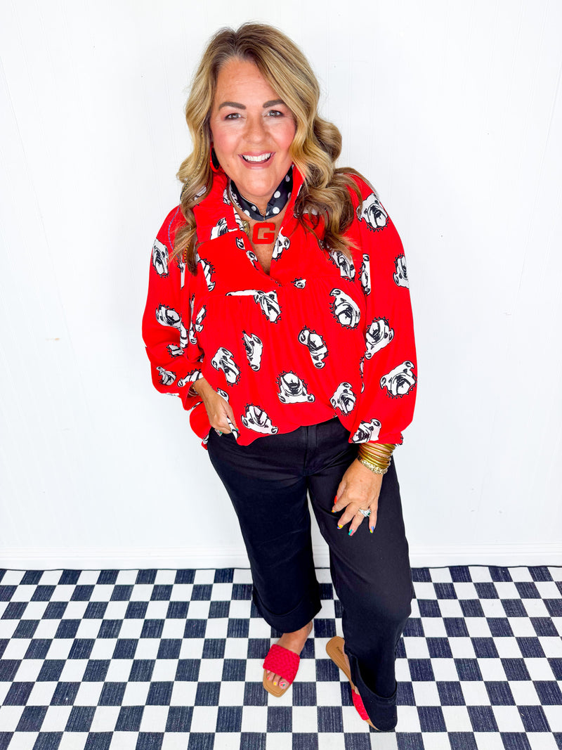 Adrienne- Morgan Bulldog Top