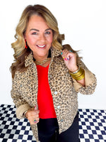 Risen- Untamed Leopard Denim Jacket