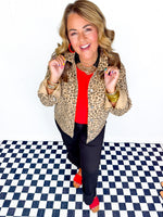 Risen- Untamed Leopard Denim Jacket