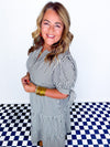 Sideline Chic Midi Dress