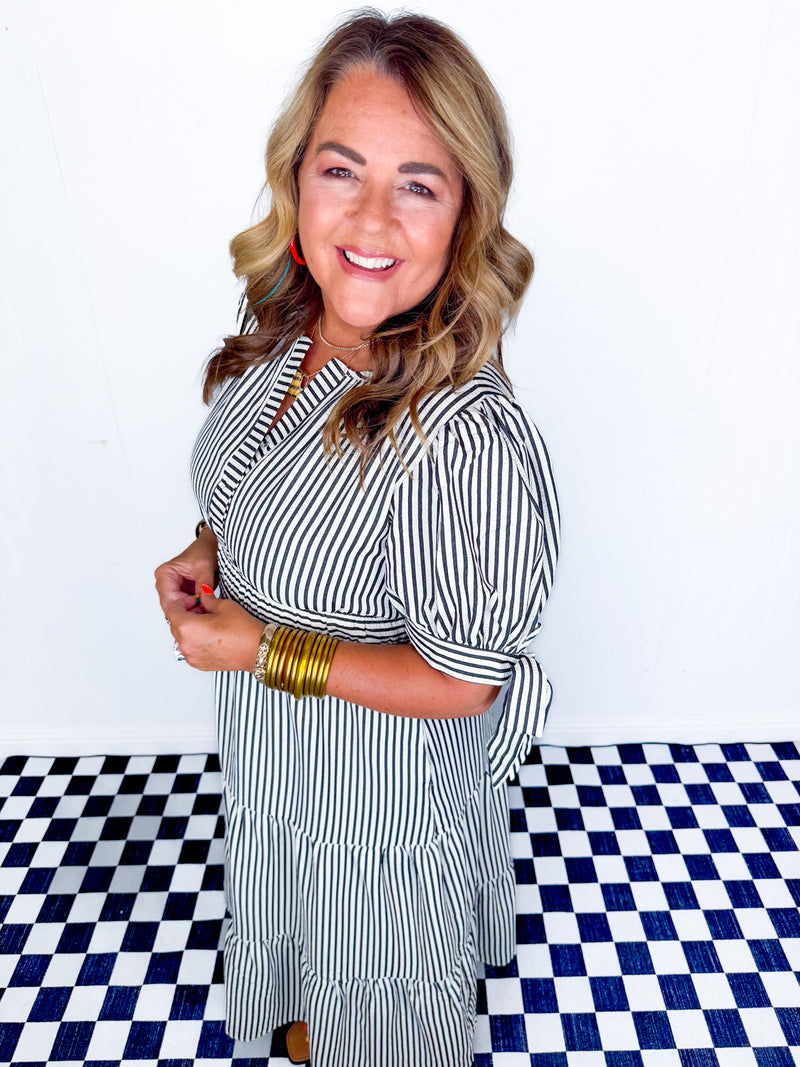 Sideline Chic Midi Dress
