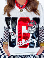 Queen of Sparkles- UGA Metallic Word with Icons Tee