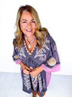 Dusty Plum Embroidered Dress