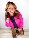 Cozy in Pink Cardigan