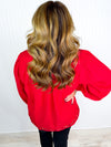 Rouge Bubble Sleeve Top