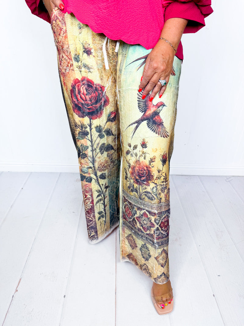 Birds Of A Feather Wide Leg Pants