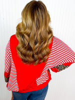 Spicy Striped Leopard Top