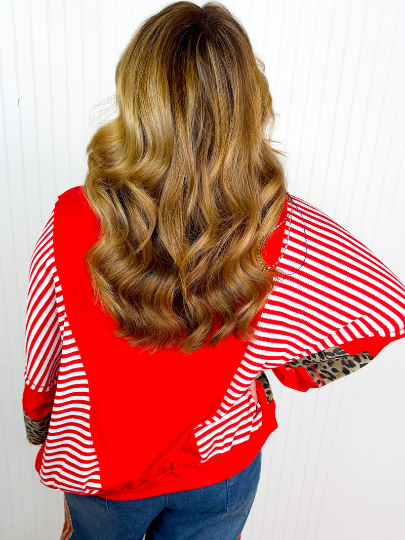 Spicy Striped Leopard Top