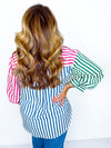 Breezy Stripes Button Down