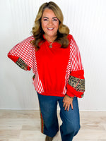 Spicy Striped Leopard Top
