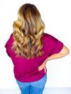 Lazy Days Quarter Zip Pullover- Merlot