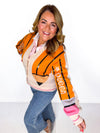 Queen of Sparkles- Queen Pencil Button Up Cardigan