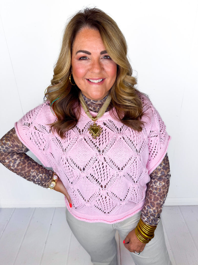 Cozy In Pink Sweater Top