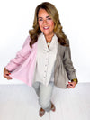 Brownie and Blush Button Down