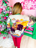 QOS- Vintage Cowboy Santa Sweatshirt ￼