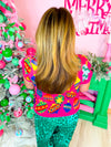 QOS- Pink Jeweled Ornament Top￼