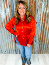 Adrienne-Marley Button Down Top -Rust