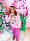 QOS- Pink Candyland Logo Sweatshirt