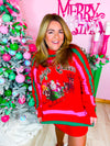 QOS- Sleigh Queen Striped Sweater