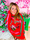 QOS- Sleigh Queen Striped Sweater