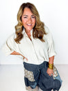 Jackie Textured Button Down Top