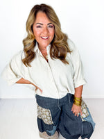 Jackie Textured Button Down Top