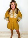 Toffee Trails Corduroy Dress