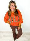 Wild Side Pullover- Burnt Orange