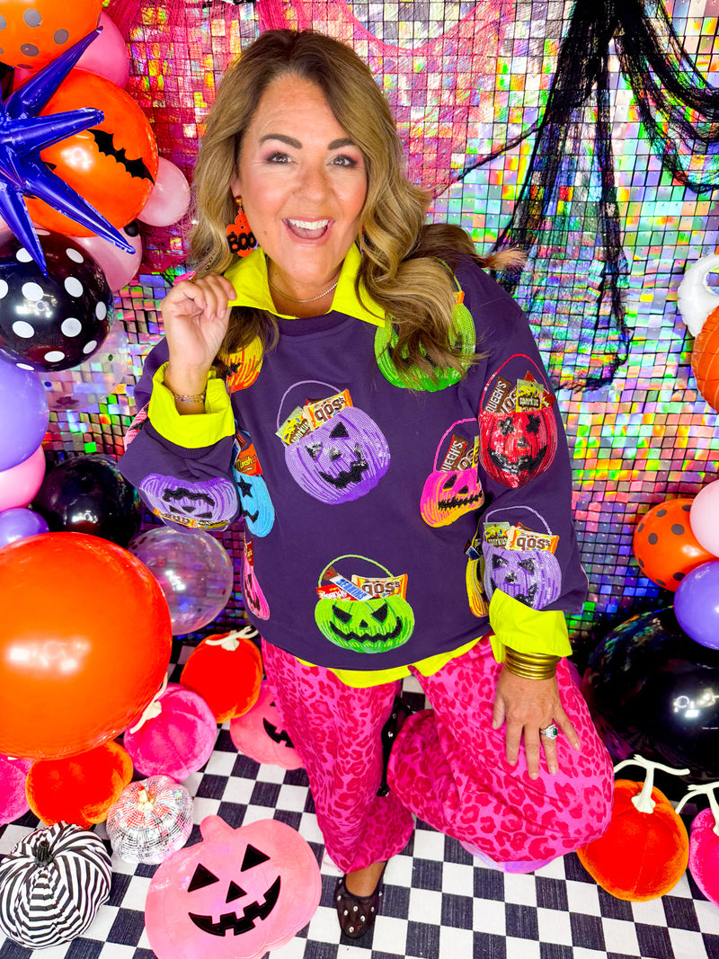 QOS- Candy In Halloween Basket Sweatshirt