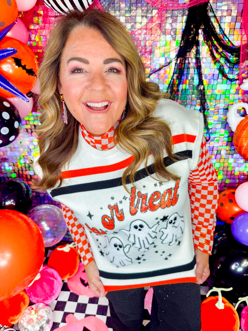 QOS- Stripe Trick or Treat Top