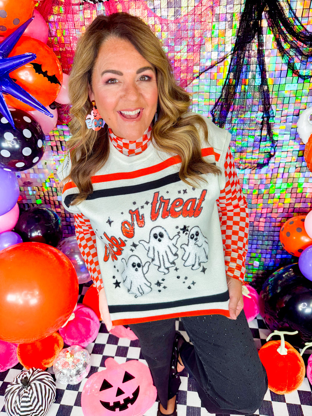 QOS- Stripe Trick or Treat Top
