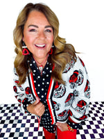 QOS- UGA Knit Mascot Rhinestone Cardigan