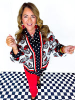 QOS- UGA Knit Mascot Rhinestone Cardigan