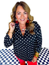 Kathryn Button Down- Polka Dot