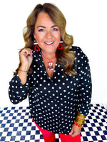 Kathryn Button Down- Polka Dot