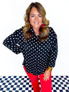 Kathryn Button Down- Polka Dot
