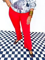 Mica- Rally in Red Ankle Flare Jeans