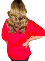 Adrienne- Red Alert Sloan Top