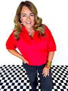 Adrienne- Red Alert Sloan Top