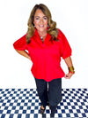 Adrienne- Red Alert Sloan Top