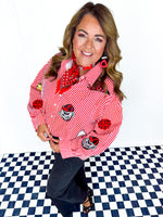 QOS- Licensed UGA- Icon Stripe Button Down