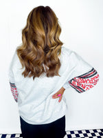 QOS- Licensed UGA- Floral Mascot Sweatshirt