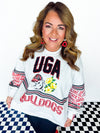 QOS- Licensed UGA- Floral Mascot Sweatshirt