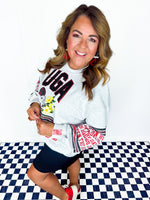 QOS- Licensed UGA- Floral Mascot Sweatshirt