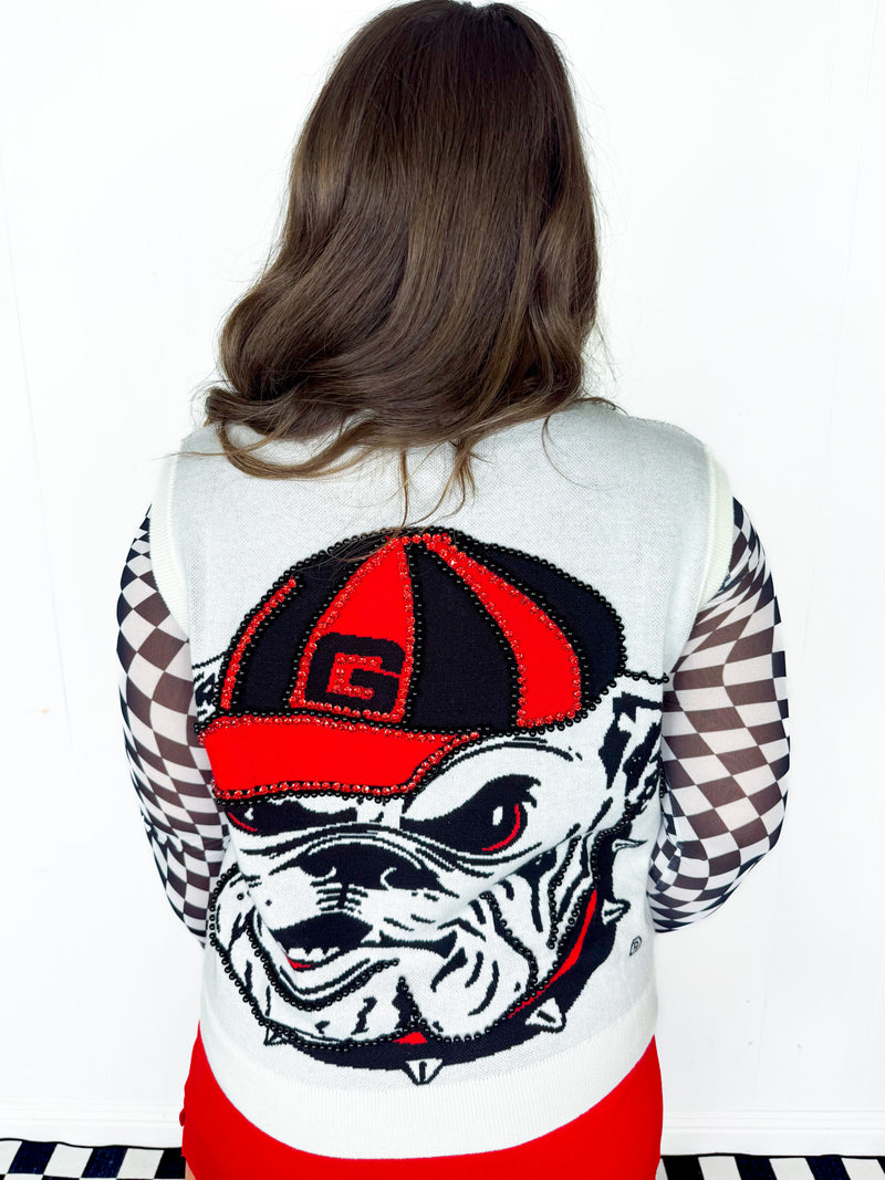 QOS- Licensed UGA- Mascot Sweater Vest