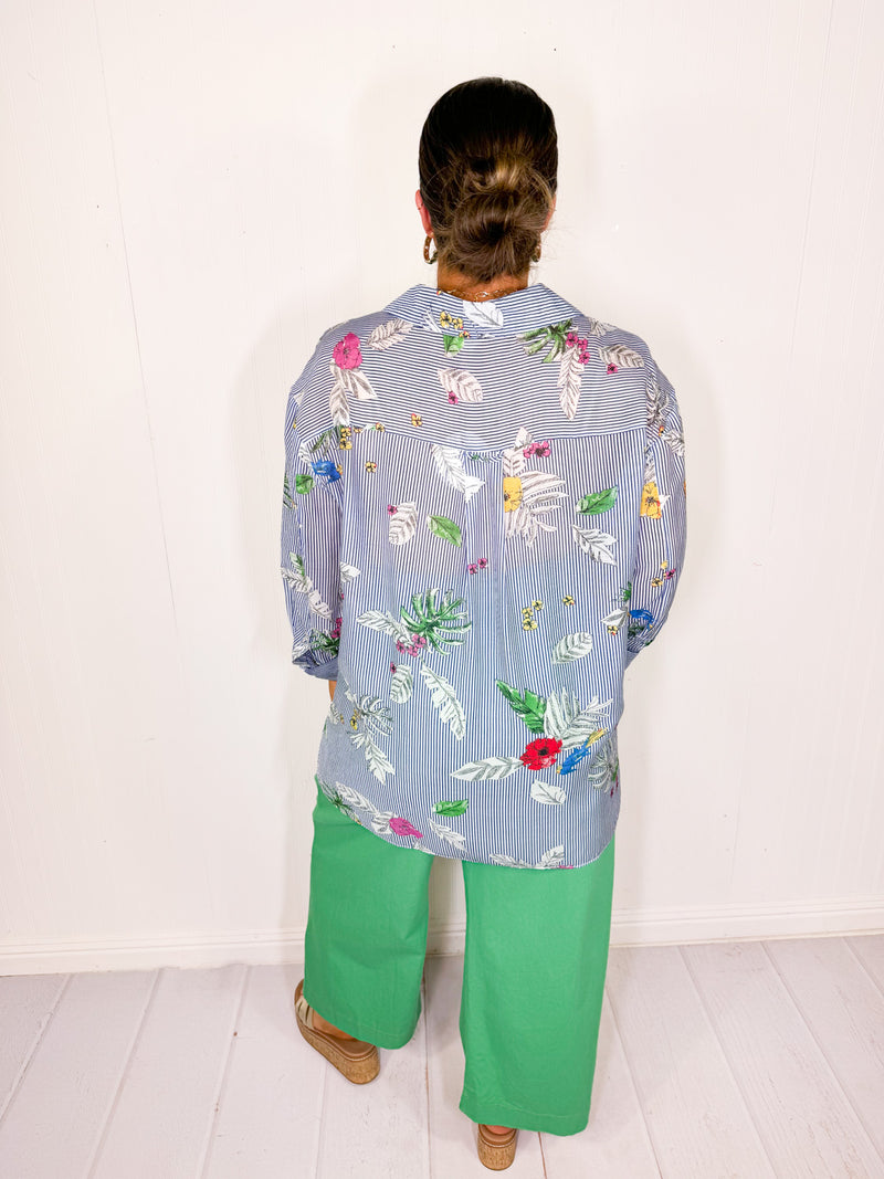 Bloom Into May Button Down Top