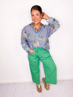 Bloom Into May Button Down Top