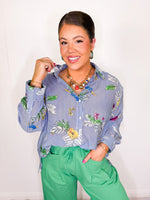 Bloom Into May Button Down Top