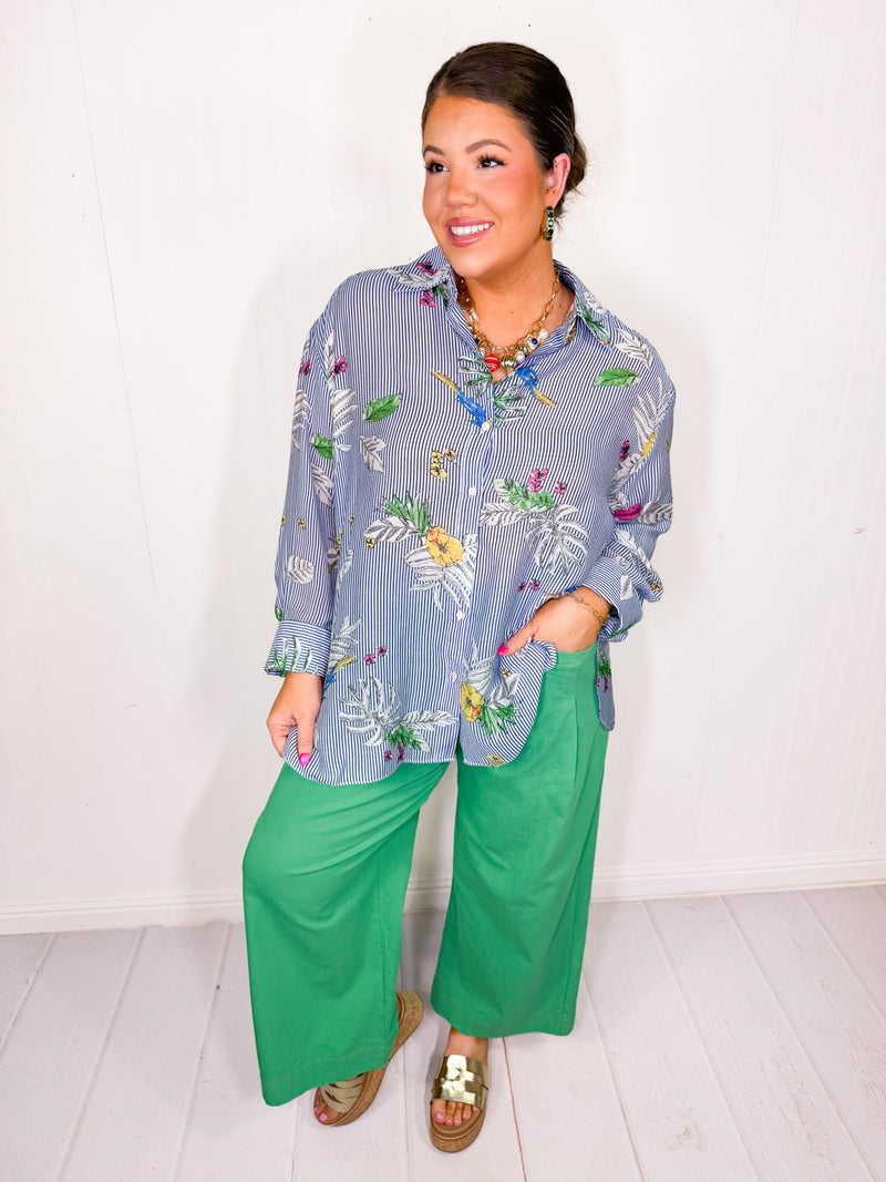 Bloom Into May Button Down Top